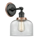 Bell Sconce shown in the Matte Black finish with a Clear shade