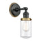 Dover Sconce shown in the Matte Black finish with a Clear shade