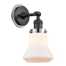 Bellmont Sconce shown in the Matte Black finish with a Matte White shade