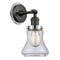 Bellmont Sconce shown in the Matte Black finish with a Clear shade