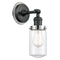 Dover Sconce shown in the Matte Black finish with a Clear shade