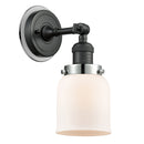 Bell Sconce shown in the Matte Black finish with a Matte White shade