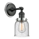 Bell Sconce shown in the Matte Black finish with a Seedy shade