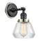 Fulton Sconce shown in the Matte Black finish with a Clear shade