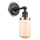 Dover Sconce shown in the Matte Black finish with a Matte White shade