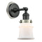 Canton Sconce shown in the Matte Black finish with a Matte White shade