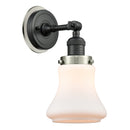 Bellmont Sconce shown in the Matte Black finish with a Matte White shade