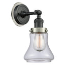 Bellmont Sconce shown in the Matte Black finish with a Clear shade