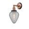 Geneseo Sconce shown in the Antique Copper finish with a Clear Crackled shade