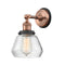 Fulton Sconce shown in the Antique Copper finish with a Clear shade