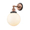 Beacon Sconce shown in the Antique Copper finish with a Matte White shade