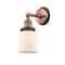 Bell Sconce shown in the Antique Copper finish with a Matte White shade