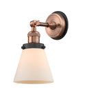 Cone Sconce shown in the Antique Copper finish with a Matte White shade