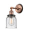 Bell Sconce shown in the Antique Copper finish with a Seedy shade