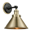 Briarcliff Sconce shown in the Black Antique Brass finish with a Matte Black shade