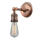 Bare Bulb Sconce shown in the Antique Copper finish