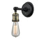 Bare Bulb Sconce shown in the Black Antique Brass finish