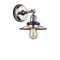 Railroad Sconce shown in the Polished Nickel finish with a Polished Nickel shade