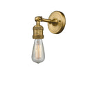 Bare Bulb Sconce shown in the Brushed Brass finish