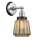 Chatham Sconce shown in the Polished Chrome finish with a Mercury shade