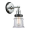 Canton Sconce shown in the Polished Chrome finish with a Clear shade