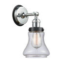 Bellmont Sconce shown in the Polished Chrome finish with a Seedy shade