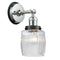 Colton Sconce shown in the Polished Chrome finish with a Clear Halophane shade