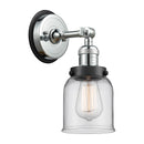 Bell Sconce shown in the Polished Chrome finish with a Clear shade