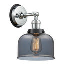 Bell Sconce shown in the Polished Chrome finish with a Plated Smoke shade