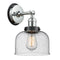 Bell Sconce shown in the Polished Chrome finish with a Seedy shade