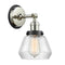 Fulton Sconce shown in the Polished Nickel finish with a Clear shade