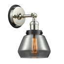 Fulton Sconce shown in the Polished Nickel finish with a Plated Smoke shade