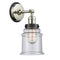 Canton Sconce shown in the Polished Nickel finish with a Seedy shade