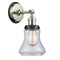 Bellmont Sconce shown in the Polished Nickel finish with a Clear shade