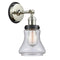 Bellmont Sconce shown in the Polished Nickel finish with a Seedy shade