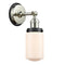 Dover Sconce shown in the Polished Nickel finish with a Matte White shade