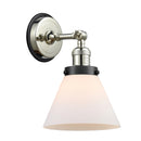 Cone Sconce shown in the Polished Nickel finish with a Matte White shade