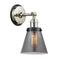 Cone Sconce shown in the Polished Nickel finish with a Plated Smoke shade