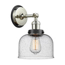 Bell Sconce shown in the Polished Nickel finish with a Seedy shade