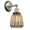 Chatham Sconce shown in the Brushed Satin Nickel finish with a Mercury shade