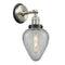 Geneseo Sconce shown in the Brushed Satin Nickel finish with a Clear Crackled shade