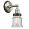 Canton Sconce shown in the Brushed Satin Nickel finish with a Seedy shade