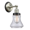 Bellmont Sconce shown in the Brushed Satin Nickel finish with a Clear shade