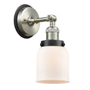 Bell Sconce shown in the Brushed Satin Nickel finish with a Matte White shade