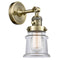 Canton Sconce shown in the Antique Brass finish with a Clear shade