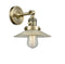 Innovations Lighting Halophane 1-100 watt 10 inch Antique Brass Sconce with Halophane glass and Solid Brass 180 Degree Adjustable Swivel With Engraved Cast Cup Includes a "High-Low-Off" Switch. 203SWABG2