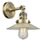 Halophane Sconce shown in the Antique Brass finish with a Clear Halophane shade