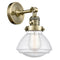 Olean Sconce shown in the Antique Brass finish with a Seedy shade