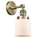 Bell Sconce shown in the Antique Brass finish with a Matte White shade