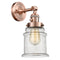 Canton Sconce shown in the Antique Copper finish with a Seedy shade